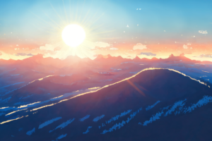 新年の初日の出の背景イラスト04,Background Illustration of The first sunrise of the New Year04,新年的第一个日出的背景图04,새해의 첫 번째 일출 배경 그림04