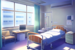 病室、病院の部屋の背景イラスト04