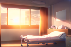 病室、病院の部屋の背景イラスト07