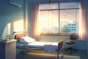 病室、病院の部屋の背景イラスト08