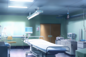 病院の手術室の背景イラスト02