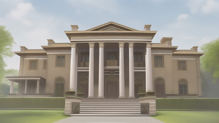 【フリー素材】豪邸・館の背景イラスト