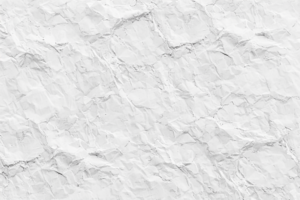 白いシワのある紙のテクスチャ。全体にランダムなシワがあり、クシャクシャとした質感。