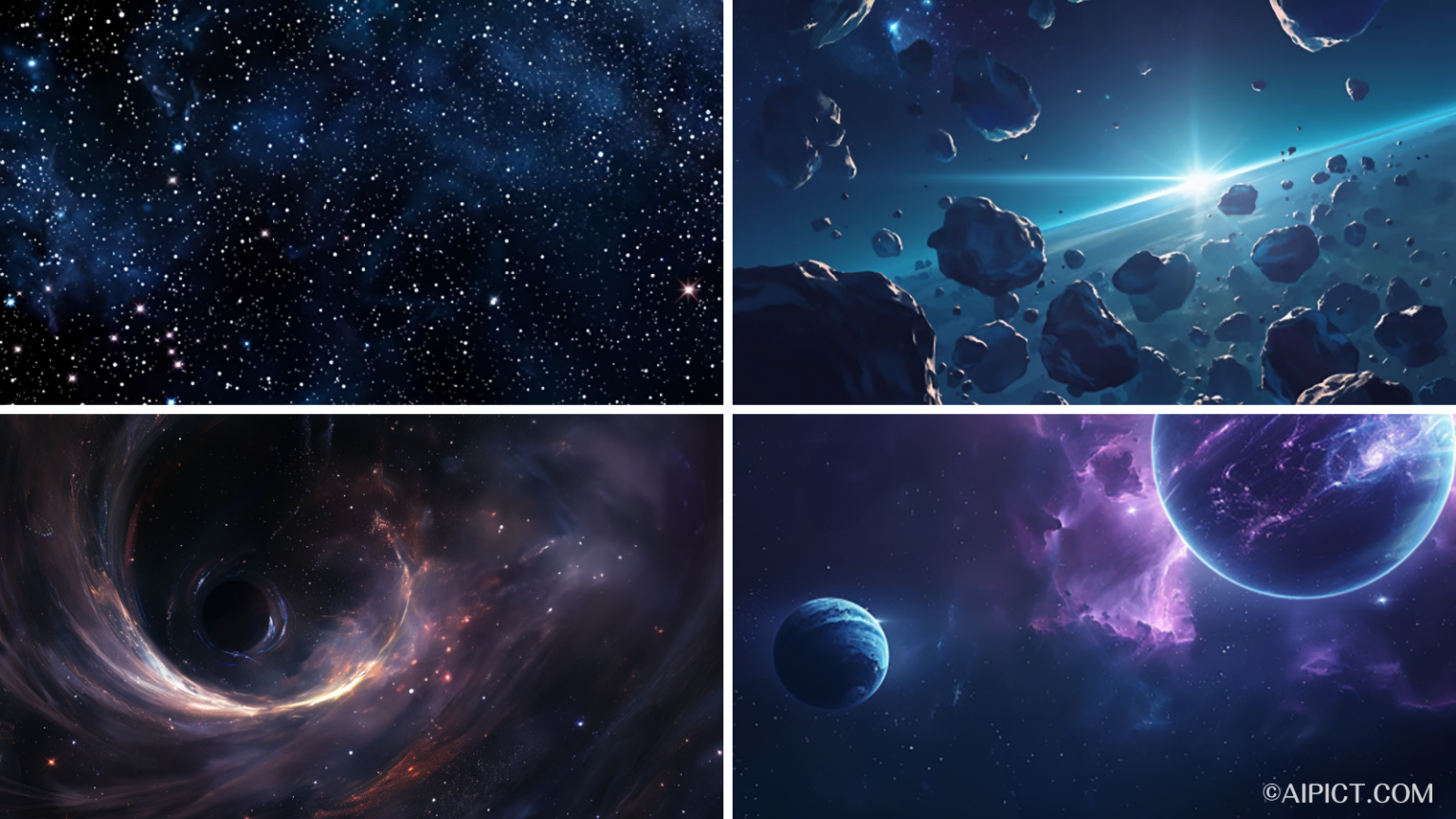 【フリー素材】宇宙の背景イラスト