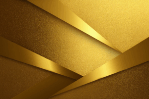 複数の金色の帯が交差するデザインで、立体感と光沢が強調された豪華な背景。